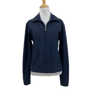 Nike Jacket Womens L Large Navy Full Zip Track Performance Running Activewear